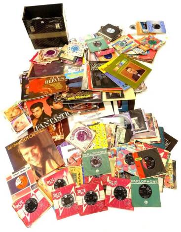 A large quantity of records, mainly 1980's to include Queen, The Macc Lads, Skid Row, Wham, Brian Poole, signed etc.