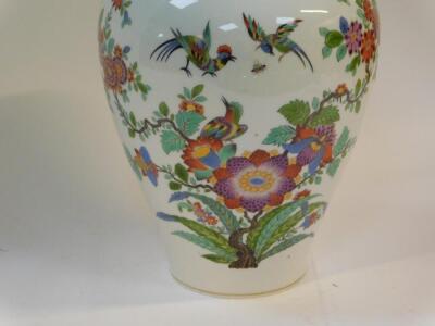 A Meissen porcelain vase and cover, kakiemon decorated with Indianische Blumen, number 482110/55, painted and impressed marks, 47cm high. - 2