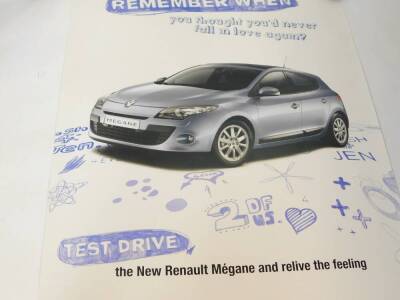 Six Renault Megane advertising posters, further poster for the Renault Laguna GT, two Renault posters 'Quality Makes A Winner', together with Renault Showroom advertising material. - 3