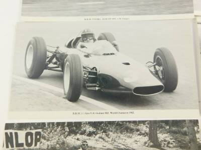 Ten BRM and ERA black and white photo cards, showing Raymond Mays, Graham Hill and others. - 4