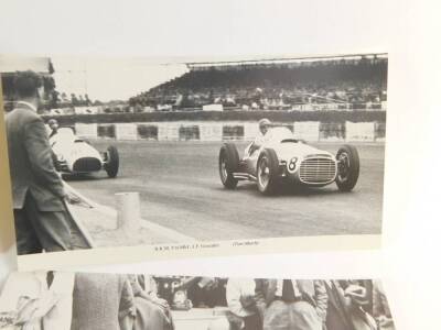 Ten BRM and ERA black and white photo cards, showing Raymond Mays, Graham Hill and others. - 10