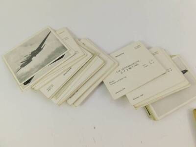 Episcope aircraft silhouette identification cards, some wrapped and marked as restricted, packs, K-M, and loose. (a quantity) - 3