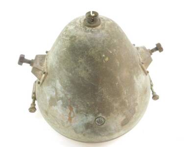 An early 20thC CAV car head lamp, metal cased, 24cm diameter. - 4