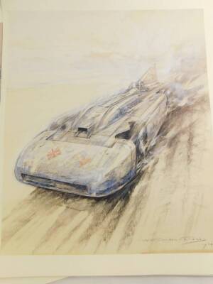 After Frederick Gordon Crosby. Five unframed motor racing prints, plate size 38cm x 41cm. - 3