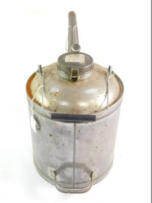 A tin oil can, 37cm high. - 2