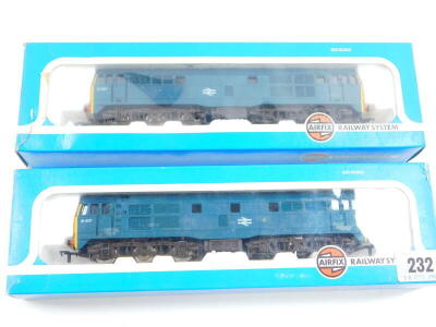 A pair of Airfix OO gauge A1A-A1A Class 31/4 diesel locomotives, BR blue livery, 54100-6, boxed. (2) - 2