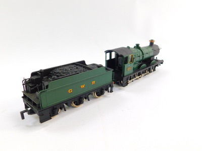 A Hornby OO gauge GWR Collet goods locomotive, green livery, 0-6-0-2244, together with a Class 81 Bo-Bo electric locomotive, BR blue livery, E3001, R753, both boxed incorrectly. (2) - 3