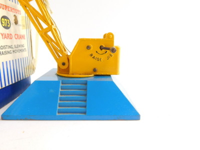 A Dinky Super Toys die cast goods yard crane, 973, boxed, with hoisting and JIB raising movements. - 2