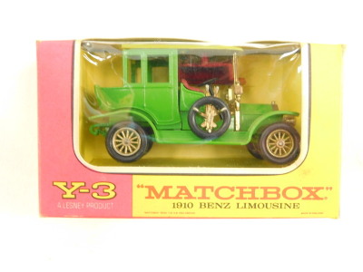 Lesney Matchbox Models of Yesteryear, Y-3, 4, 5, 6, 7, 10, 11, 12 and 15, Rolls Royce Silver Ghost and a Meccano magic motor. - 10