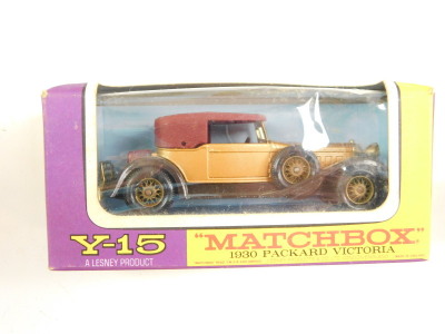 Lesney Matchbox Models of Yesteryear, Y-3, 4, 5, 6, 7, 10, 11, 12 and 15, Rolls Royce Silver Ghost and a Meccano magic motor. - 11