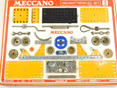 A Meccano Highway Vehicle set, number 3, boxed. - 3