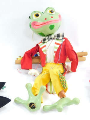 Three Pelham puppets, boxed, comprising Frog, Caterpillar and Dragon. - 4