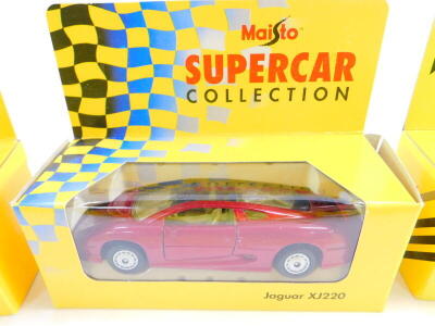 Maisto die cast Super Car and Sports Car Collection vehicles, boxed, including a Corvette ZR1, Lamborghini Diablo, Ferrari F40, and a Jaguar XJS V12. (14) - 4