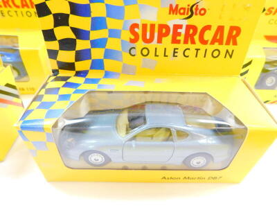 Maisto die cast Super Car and Sports Car Collection vehicles, boxed, including a Corvette ZR1, Lamborghini Diablo, Ferrari F40, and a Jaguar XJS V12. (14) - 11