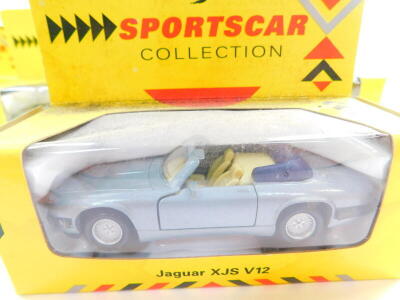 Maisto die cast Super Car and Sports Car Collection vehicles, boxed, including a Corvette ZR1, Lamborghini Diablo, Ferrari F40, and a Jaguar XJS V12. (14) - 14