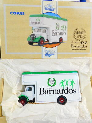 A Corgi die cast Commercials Barnardo's Bedford, Chevrolet, Highway Patrol car., Cumbrian set., American Le France, Carnegie and The Times Classic set, all boxed. (5) - 6