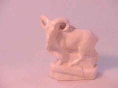 A Wedgwood cream glazed figure of a mountain goat