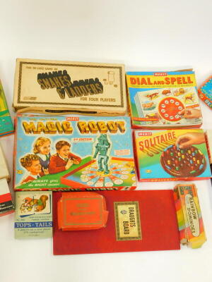 Games and toys, including Jokari Magic Robot., Dial and Spell., Tops and Tails, and Lotto. (a quantity) - 3