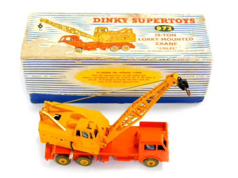 A Dinky Super Toys 20 tonne lorry mounted crane, Coals, number 972, boxed.