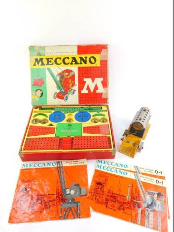 A Meccano boxed set, number 6, together with a Meccano steam engine. (2)