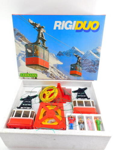 A Lehmann Rigiduo electric G scale cable car set, 9000, boxed.