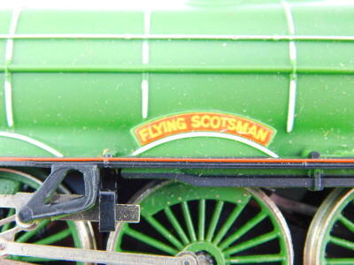 A Hornby OO gauge LNER locomotive 'Flying Scotsman', green livery, 4-6-2, 4472, R845, Great Western 'Kneller Hall', green livery, 4-6-0, 5934, LNER locomotive 'Sparrow Hawk', over painted in blue, 4-6-2, 18, and a class 37 diesel locomotive, boxed incorre - 4