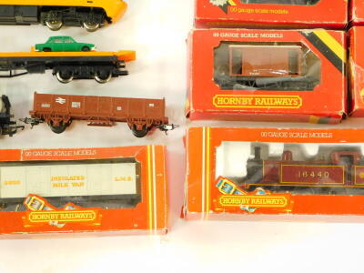 Hornby and other OO gauge locomotives and coaches, including 'The Princess Royal', 4-6-2, 46200., an Inter City 125 LNER and Pullman coaches, further coaches, wagons, turntable, etc. (1 box & 1 tray) - 6