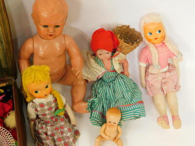 Rosebud BND and other mid 20thC dolls, and costumes, commercial and hand made. (1 box and 1 case) - 3