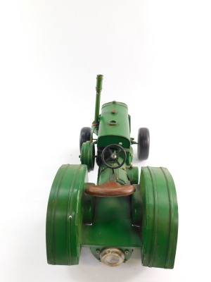 A tin plate model of a John Deere 1931 GP tractor, 38cm wide. - 4