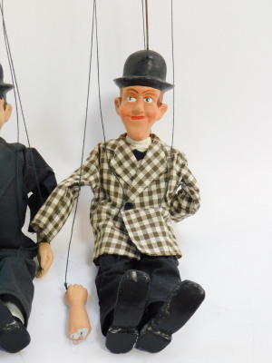 A pair of Laurel & Hardy puppets, figures 31cm high. - 3