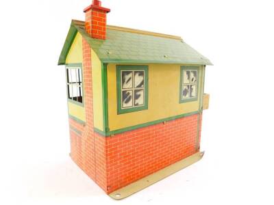 A Hornby number 2 signal cabin, o gauge, boxed. - 3