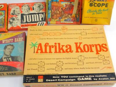 Games and toys, including a Marx Super Snooper four way scope., Game of Afrika Korps., Lennie Lion's Snap and Jump. (1 tray, plus) - 3