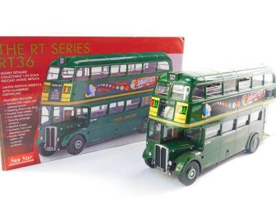 A Sun Star die cast model of an RT Series London Transport double decker bus, 1955, FXT211, 2922, scale 1:24, limited edition, boxed.