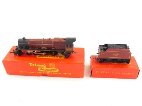 A Tri-ang OO gauge locomotive and tender, 'The Princess Royal', British Rail maroon livery, 4-6-2, 46200, R258 and R34, both boxed. (2)