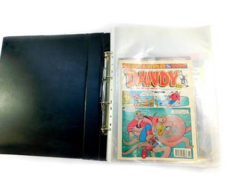 Comics, 1990's including Thunderbirds, and The Dandy in a slip folder.