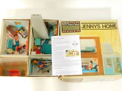 A Rovex Tri-ang Jenny's Home, circa 1960's, with dining room, living room, bedroom and bathroom furniture, boxed. - 5