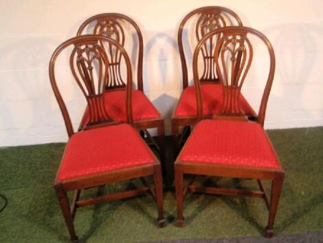 A set of four 19thC mahogany dining chairs