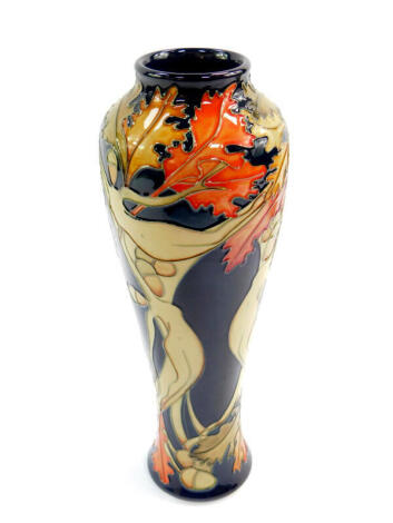 A Moorcroft pottery vase, decorated in the Oak Nymph pattern, limited edition 14/150, designed by Kerry Goodwin, signed, c2009, painted and impressed marks, 26.5cm high.