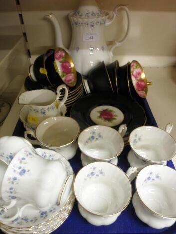 A Royal Albert "Memory Lane" pattern part coffee service and