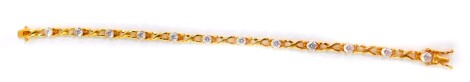 A Tru Diamonds Glowing Links bracelet, on a snap clasp, boxed.