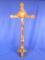 A 19thC French gilt metal crucifix