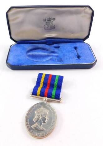 An Elizabeth II Civil Defence Long Service Medal, cased.