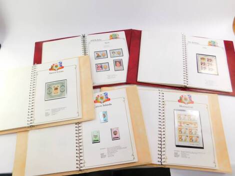 Philately. The Royal Wedding of HRH Prince Charles and Lady Diana Spencer, mint commemoratives, three albums, together with two Royal Events albums, one commemorating the 60th Birthday of HM Queen Elizabeth II, limited edition 675. (5)