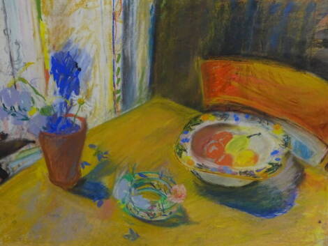 Lucy Duke (British). Still Life, signed and dated 1991, pastel and watercolour, 57cm x 76cm.