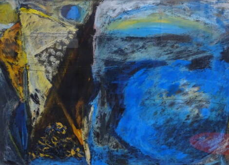 Simon Averill (British). Blue Moon, signed and dated 1992, mixed media, 53cm x 74cm.