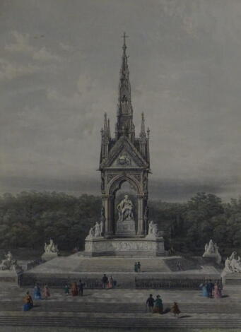 J C Armitage (British). The Albert Memorial, coloured lithograph, 28cm x 19cm.