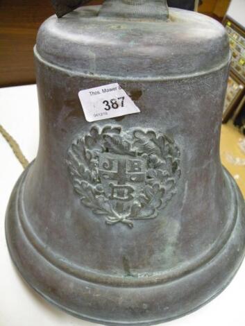 A large bronze bell by James Barwell of Birmingham