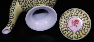 Various 20thC Chinese Oriental and other ceramics, etc., various blue and white brush pots, 12cm high, cloisonne finish dishes, famille jaune rice bowl, servers, flower bricks, etc. (a quantity) - 63