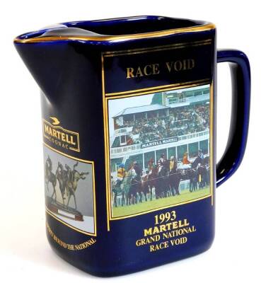 A 1993 Martell Grand National race void limited edition jug, no. 183/5000, 16cm high.