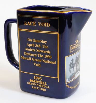 A 1993 Martell Grand National race void limited edition jug, no. 183/5000, 16cm high. - 2